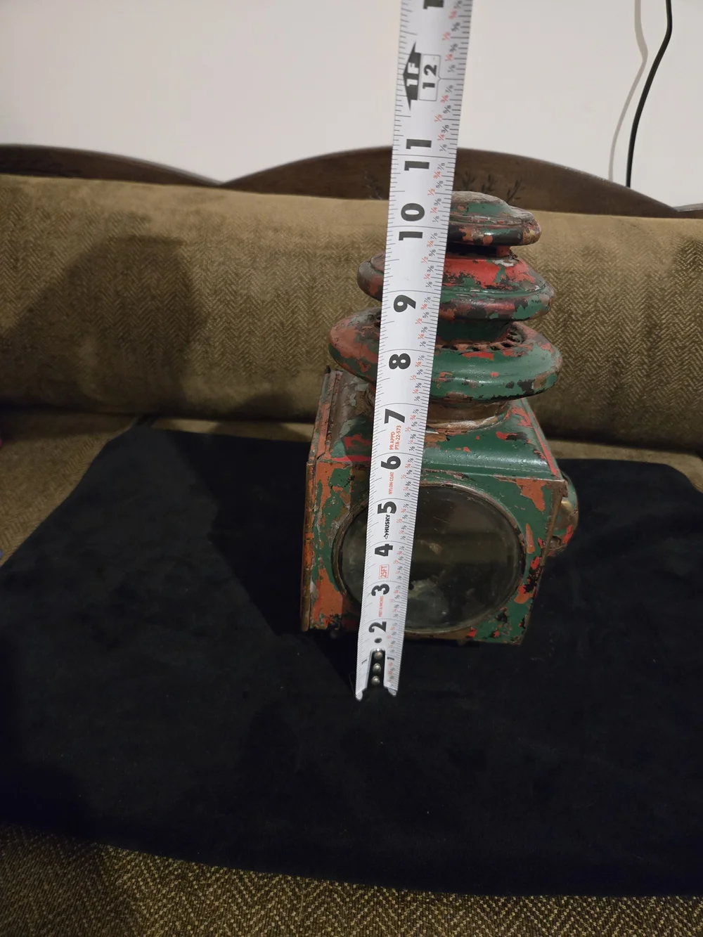 Vintage Green and Orange Decorative Lantern - Headlamp